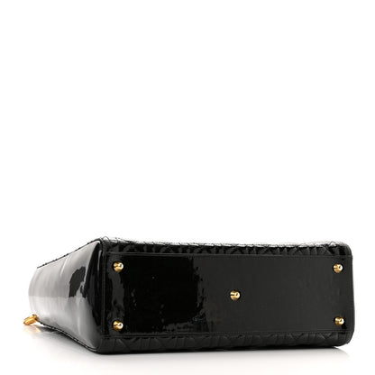 Christian Dior Patent Cannage Large Lady Dior Black 4 of 11