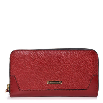 Burberry Calfskin Ziggy Zip Around Wallet Red 1 of 9