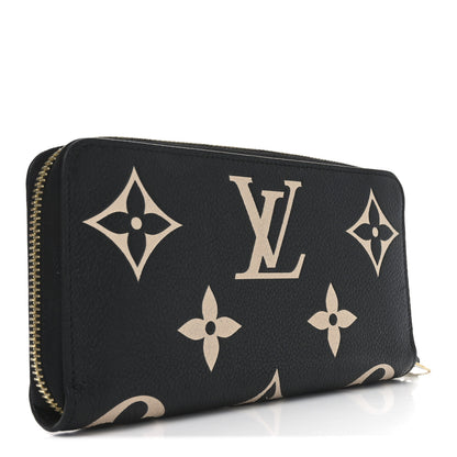 Louis Vuitton Empreinte Monogram Giant Zippy Wallet Black Beige 3 of 6