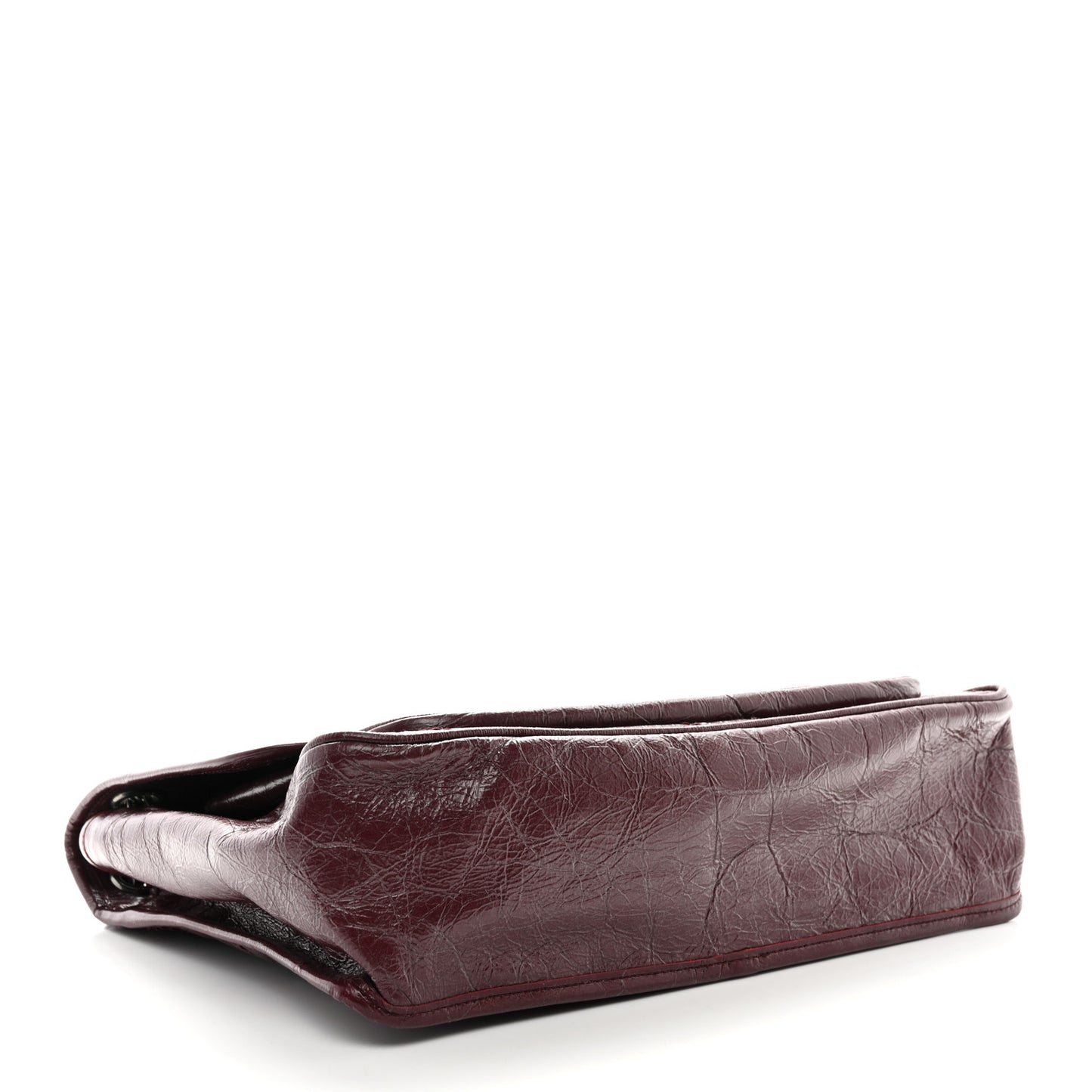 Crinkled Calfskin Matelasse Monogram Large Niki Chain Satchel Rouge Legion