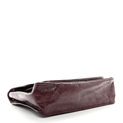 Saint Laurent Crinkled Calfskin Matelasse Monogram Large Niki Chain Satchel Rouge Legion 4 of 12