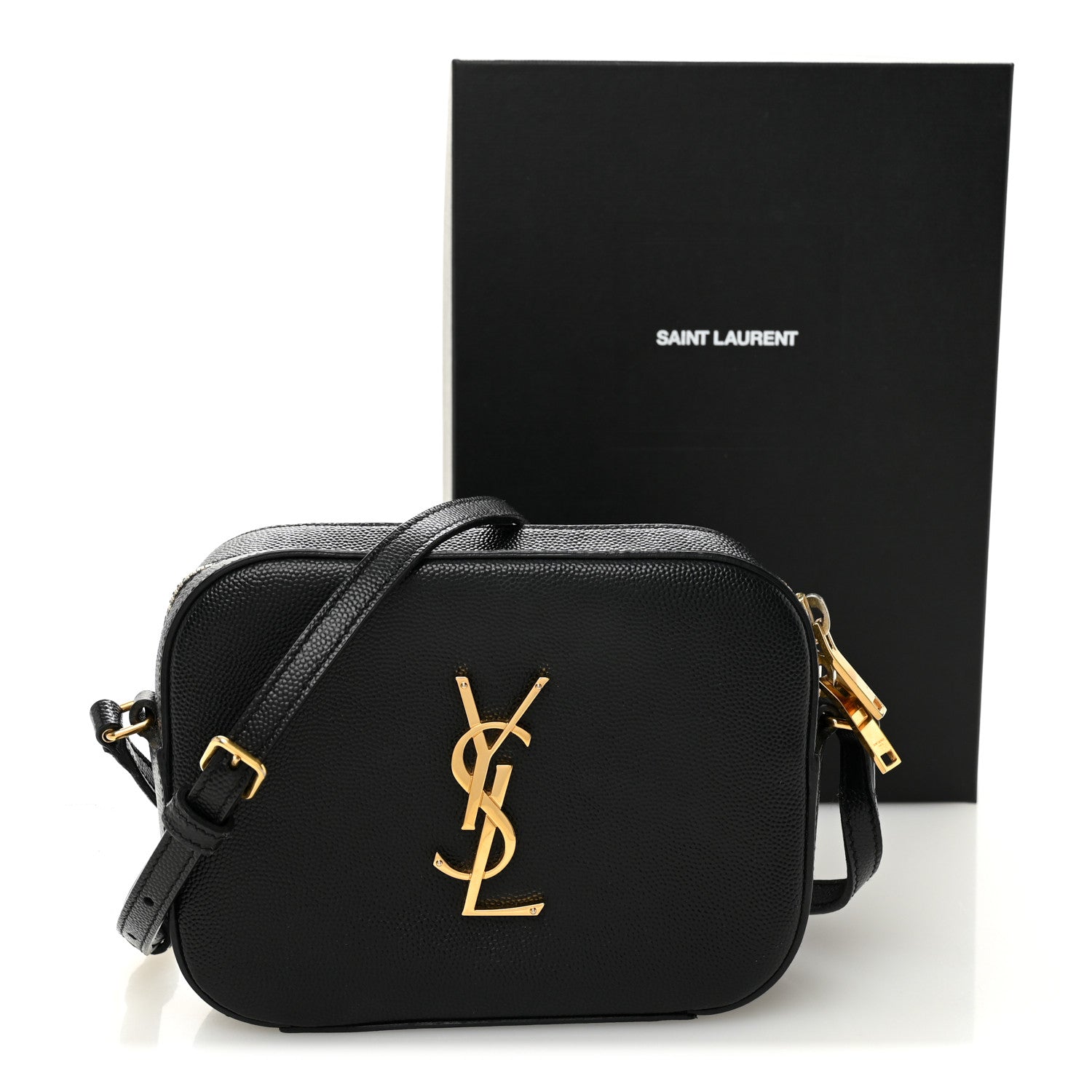 Saint Laurent Grain De Poudre Small Classic Monogram Camera Bag Black 11 of 11