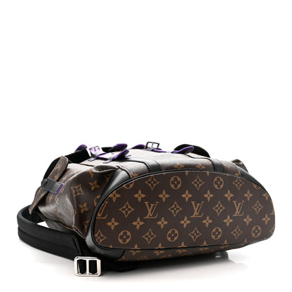Louis Vuitton Monogram Macassar Christopher MM Backpack Purple 3 of 9