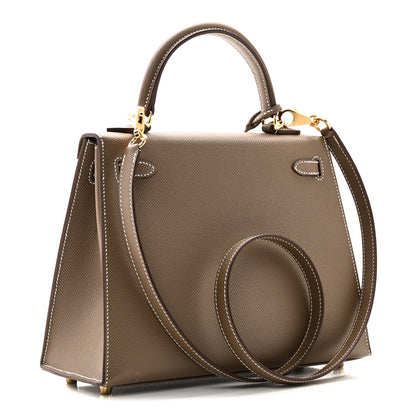 Hermes Epsom Kelly Sellier 25 Etoupe 3 of 11