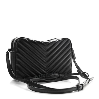 Saint Laurent Calfskin Matelasse Monogram Lou Camera Bag Black 3 of 10
