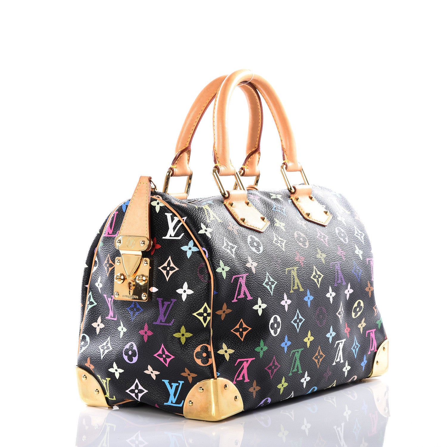 Louis Vuitton Monogram Multicolor Speedy 30 Black 2 of 12