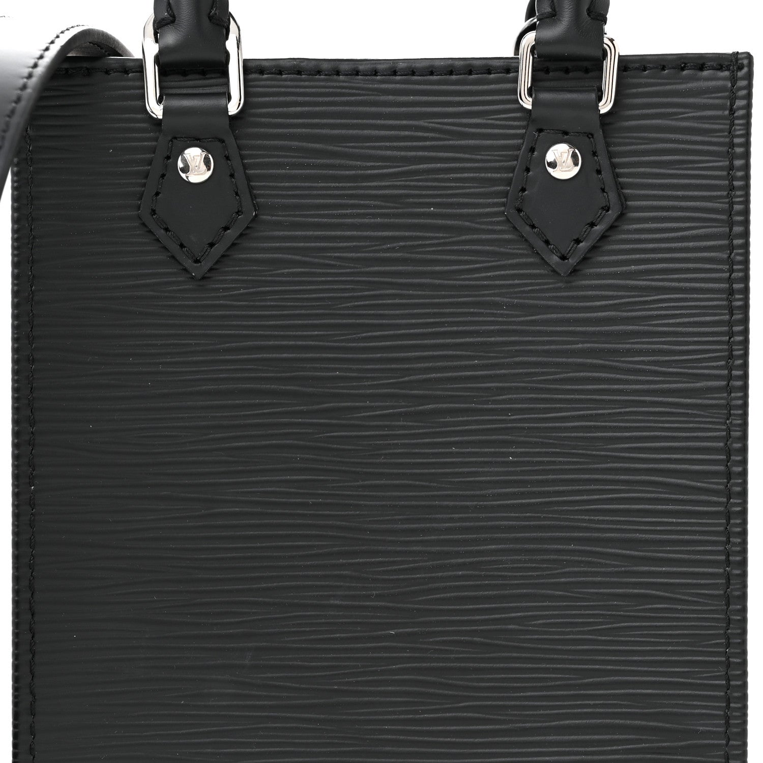 Louis Vuitton Epi Petit Sac Plat Black 7 of 9