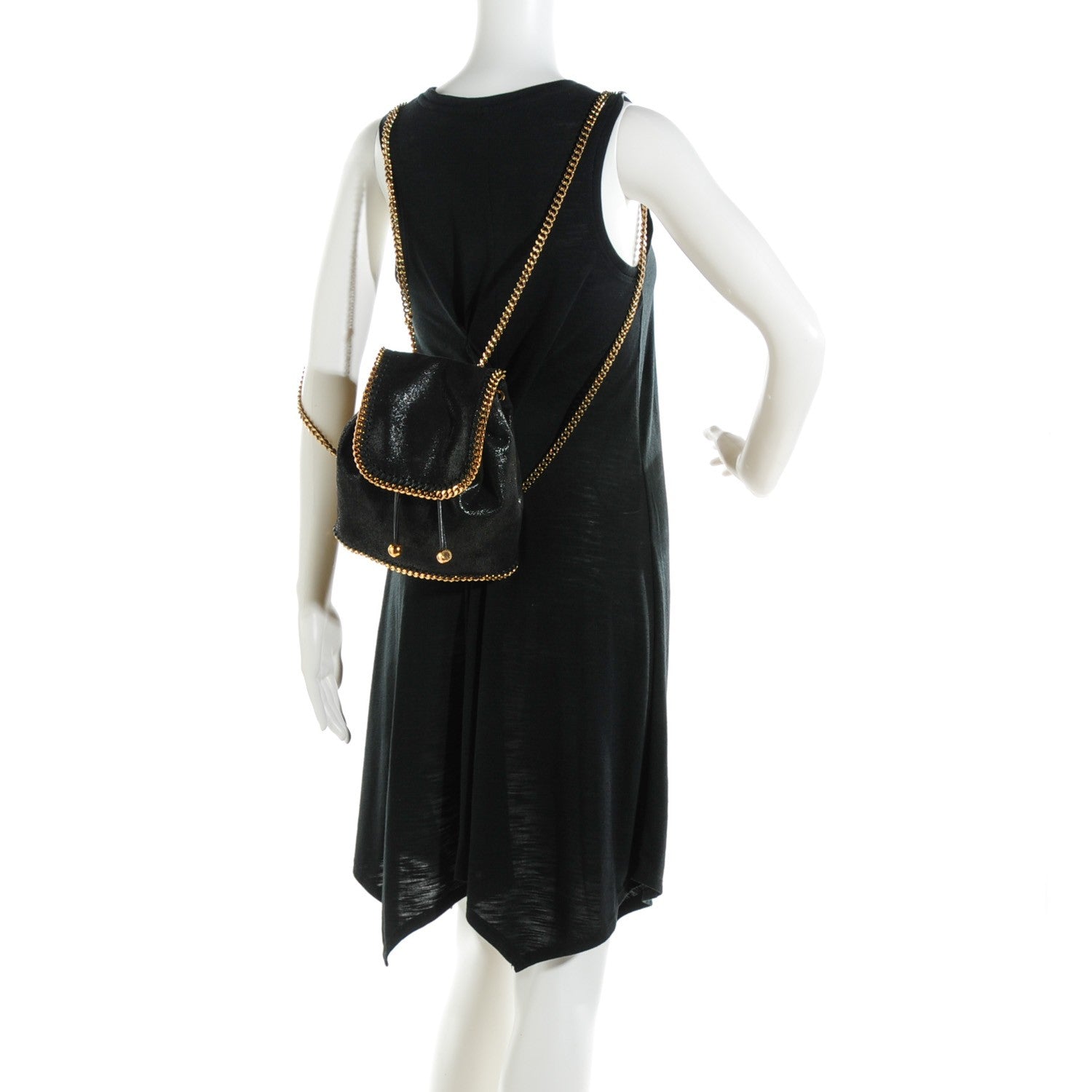 Stella McCartney Shaggy Deer Mini Falabella Backpack Black 2 of 9