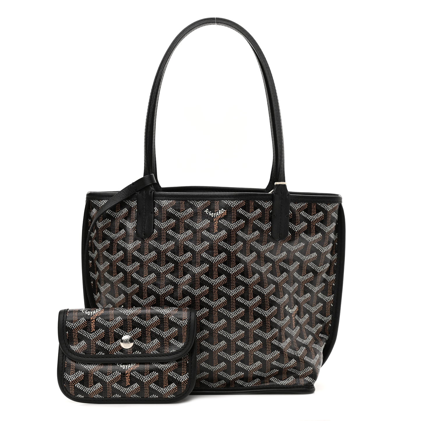 Goyardine Reversible Mini Anjou Black