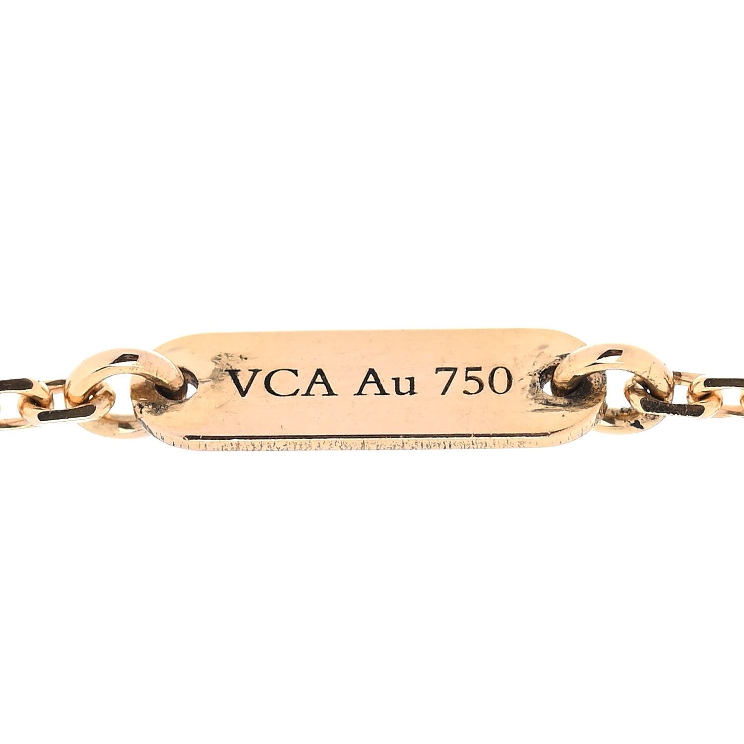 Van Cleef & Arpels 18K Yellow Gold Mother of Pearl Vintage Alhambra Pendant Necklace 4 of 7