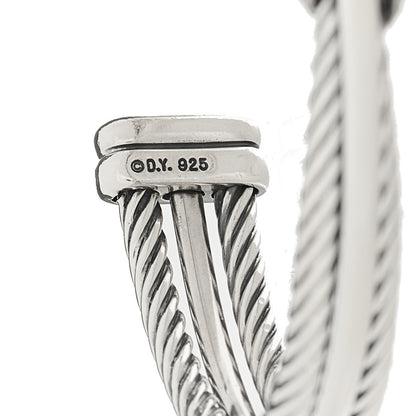 David Yurman Sterling Silver Diamond 7mm Crossover X Bracelet 3 of 3