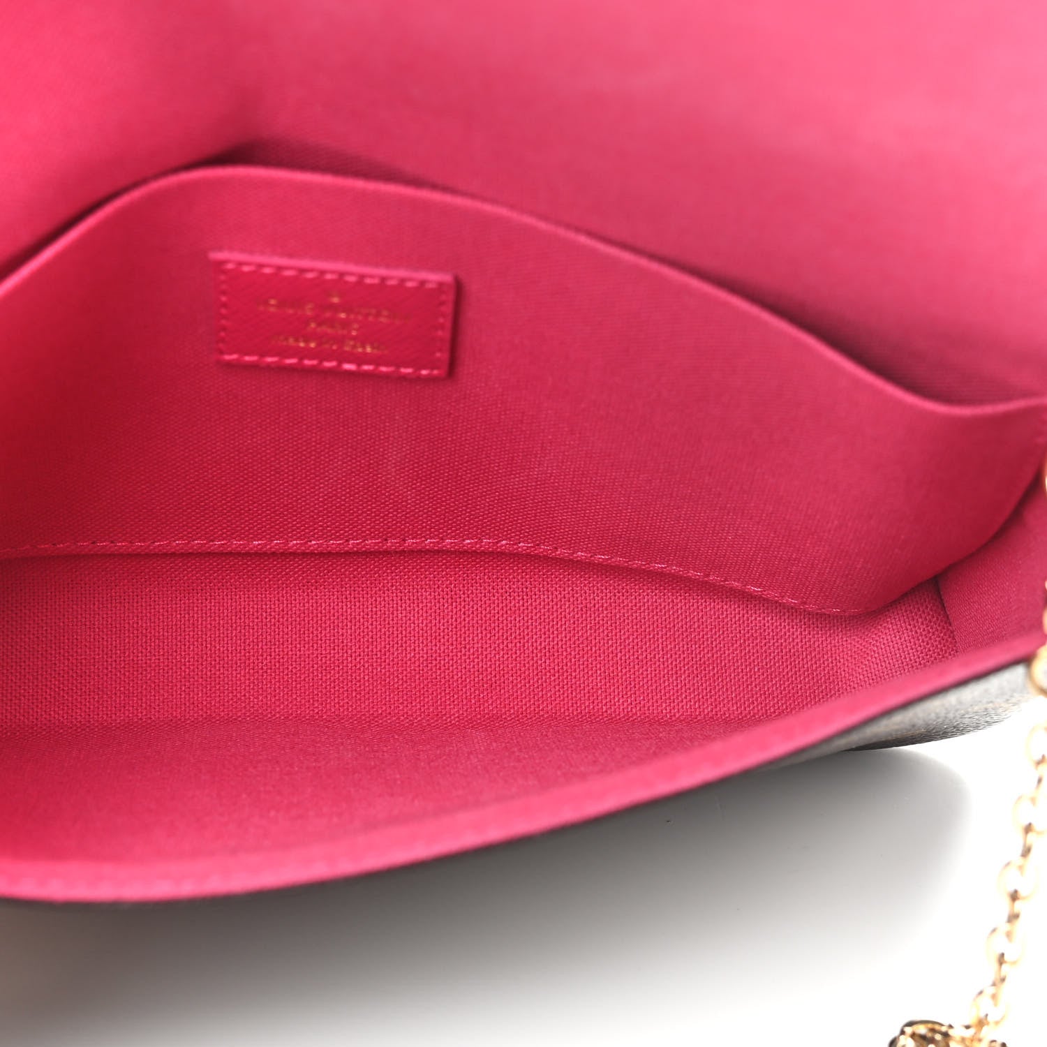 Louis Vuitton Monogram 2021 Christmas Animation Hollywood Pochette Felicie Chain Wallet Fuchsia 6 of 11