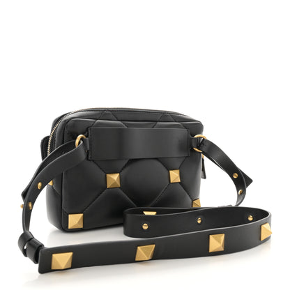 Valentino Garavani Nappa Roman Stud Crossbody Black 3 of 10