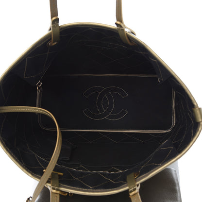 Chanel Grained Calfskin Large Shopping Fever Tote Gold 6 of 13