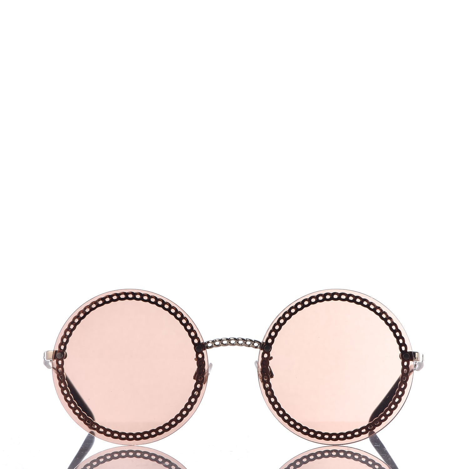 Chanel Chain Round Sunglasses 4245 Light Brown 3 of 7