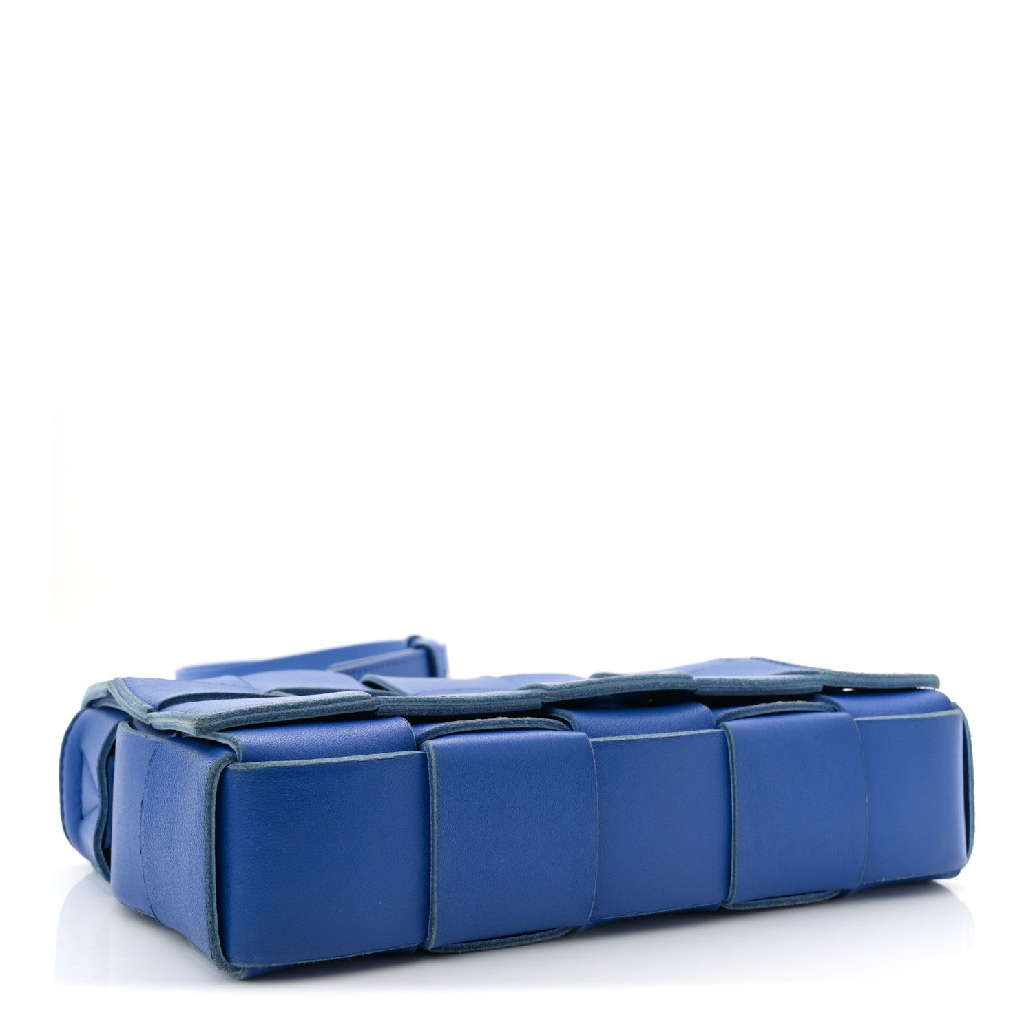 Bottega Veneta Lambskin Maxi Intrecciato Cassette Crossbody Bag Cobalt 4 of 12