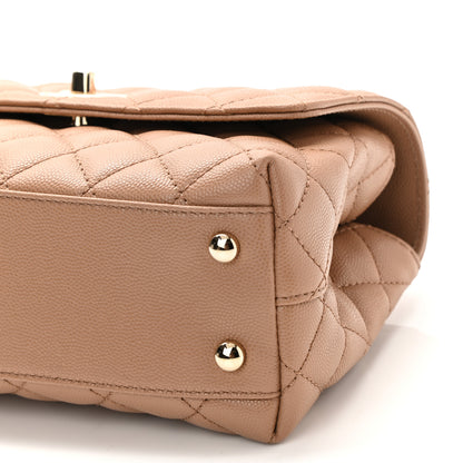 Chanel Caviar Quilted Mini Coco Handle Flap Beige 10 of 11