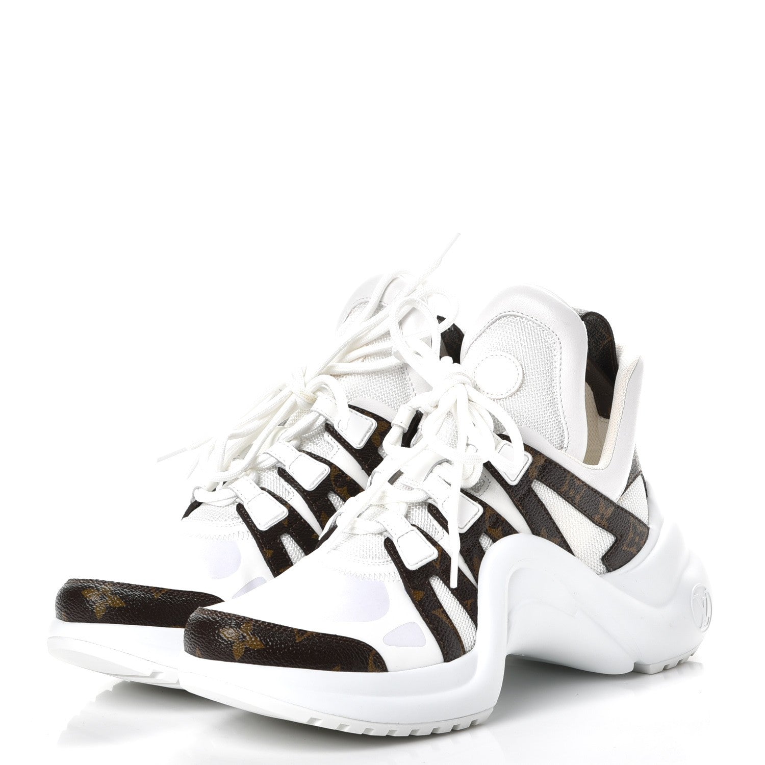 Louis Vuitton Patent Monogram LV Archlight Sneakers 38.5 White 3 of 10