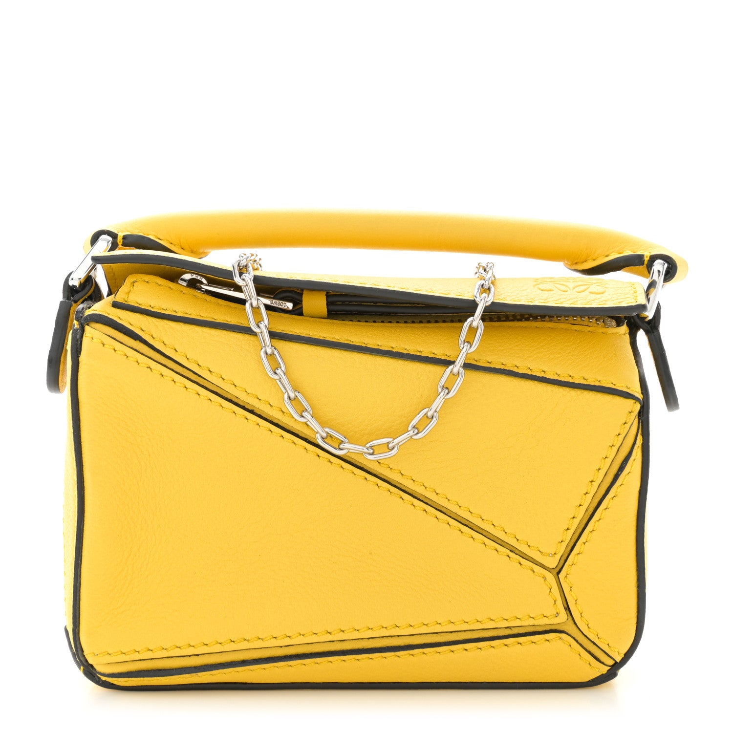 Loewe Calfskin Nano Puzzle Bag Yellow 1 of 12