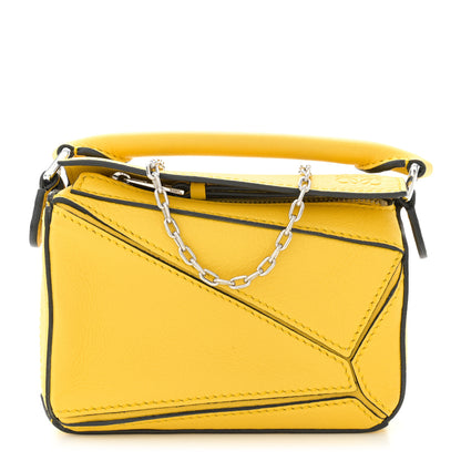 Loewe Calfskin Nano Puzzle Bag Yellow 1 of 12