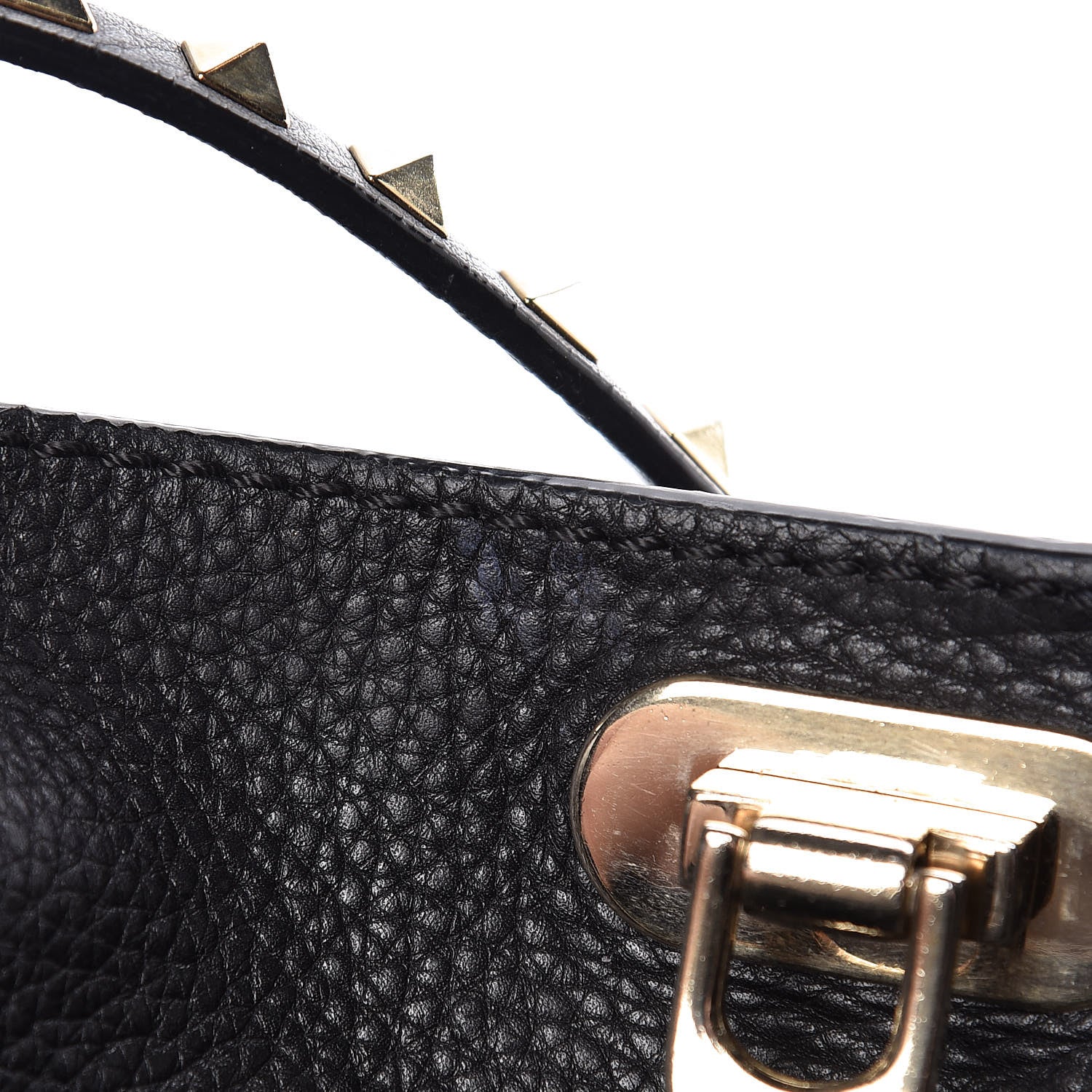 Valentino Garavani Alce Printed Calfskin Medium Rockstud Tote Black 8 of 20