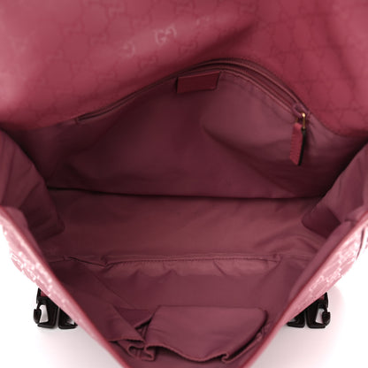 Gucci Imprime Monogram Medium Double Buckle Flap Messenger Bag Vintage Rose 5 of 11