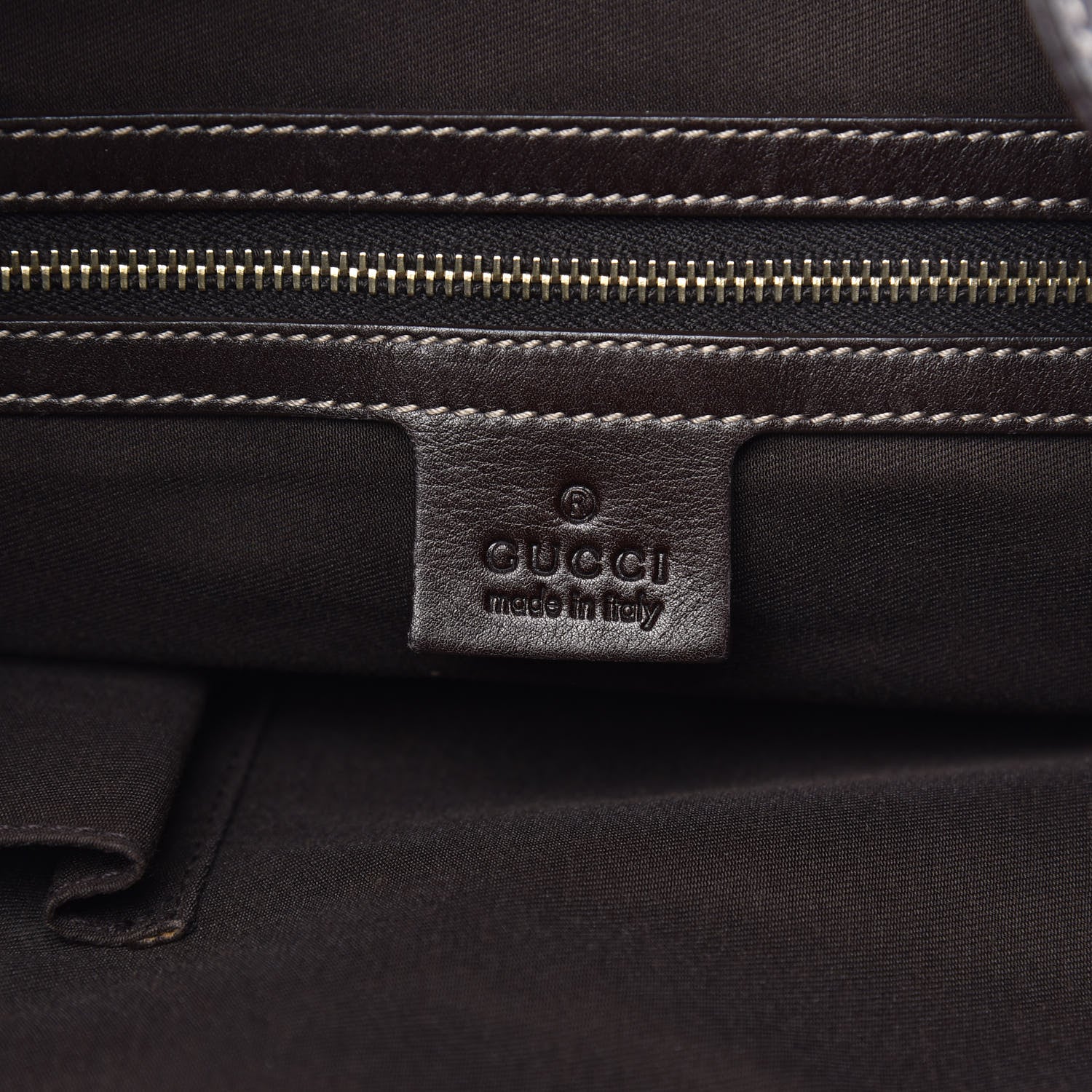 Gucci Monogram Large Wave Hobo Dark Brown 6 of 10