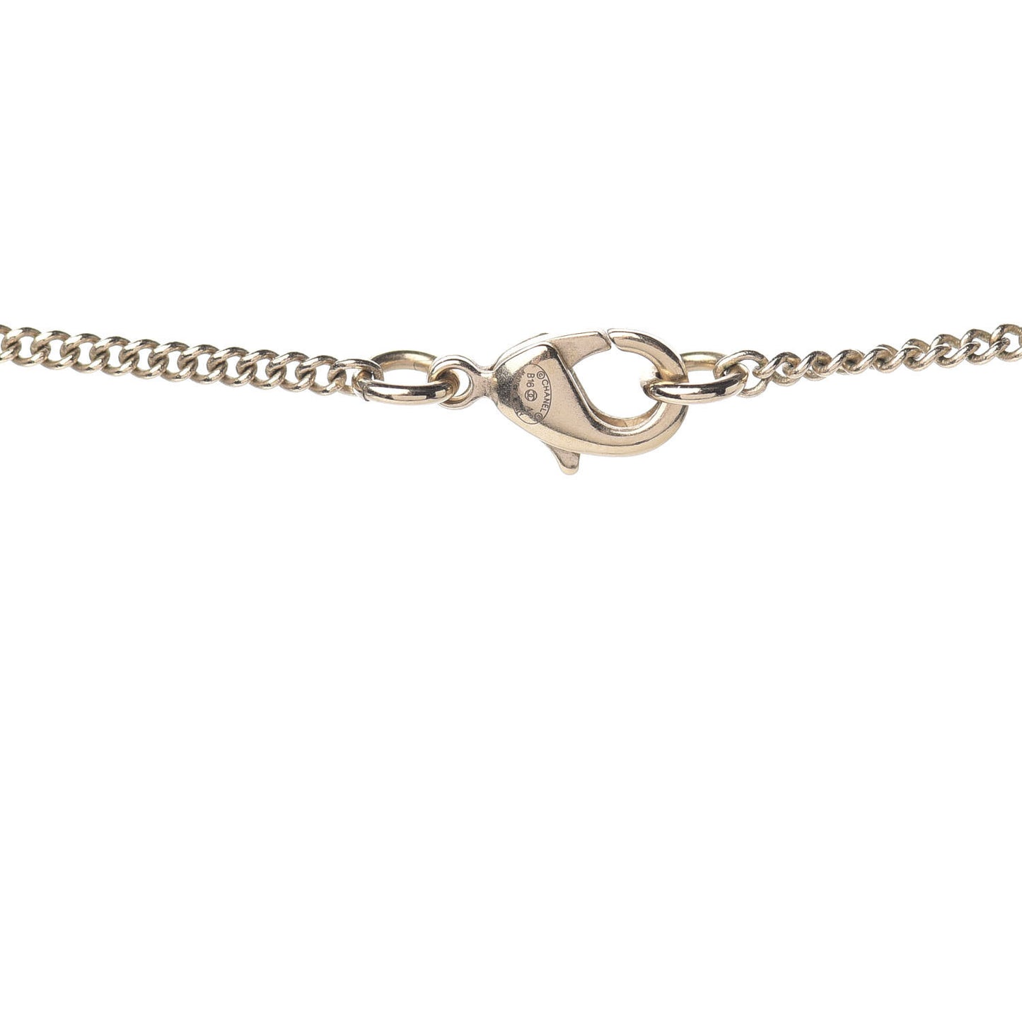 Bead CC Pendant Necklace Gold Black