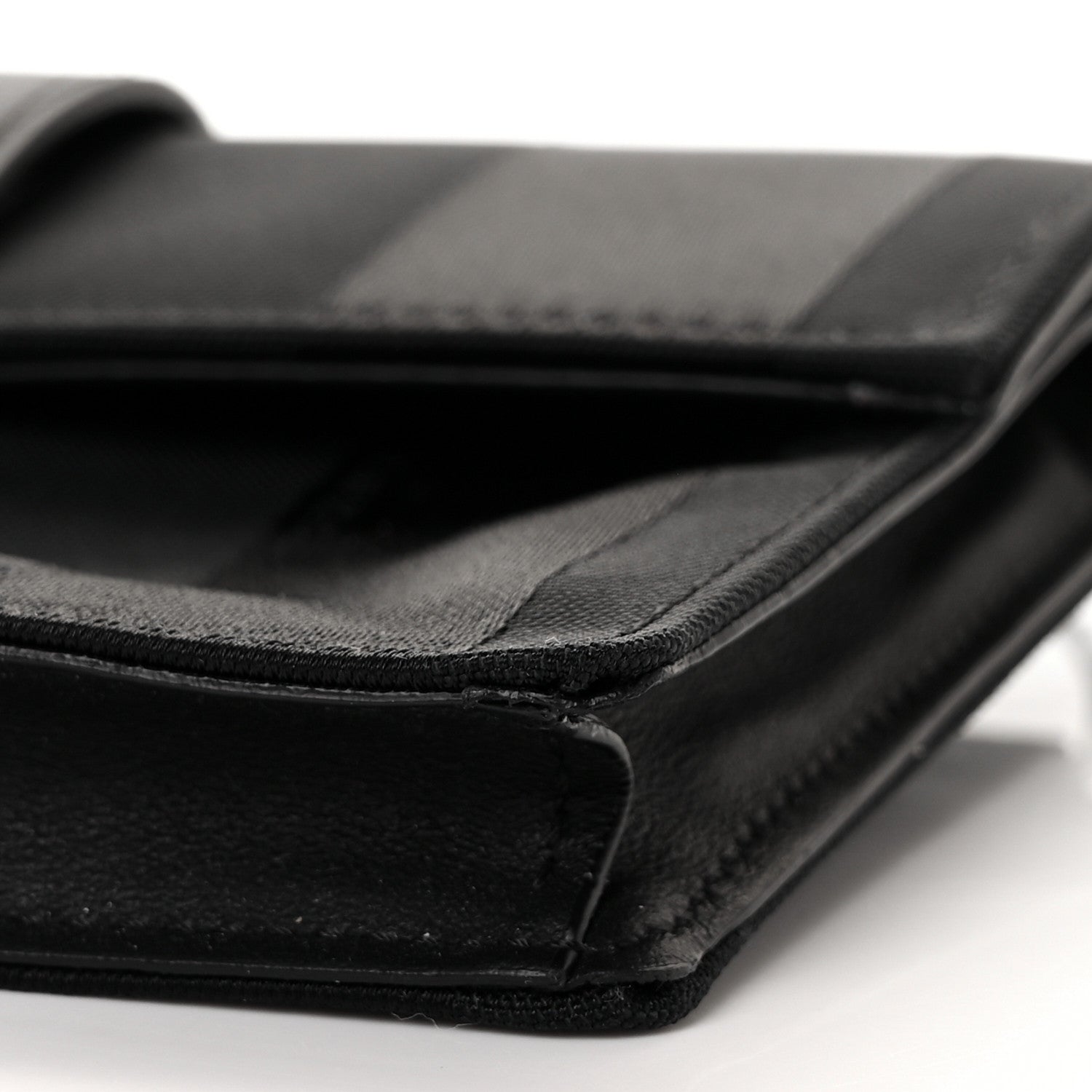Fendi Recycled Nylon Vitello Grace Light Pequin Baguette Belt Pouch Black 7 of 7