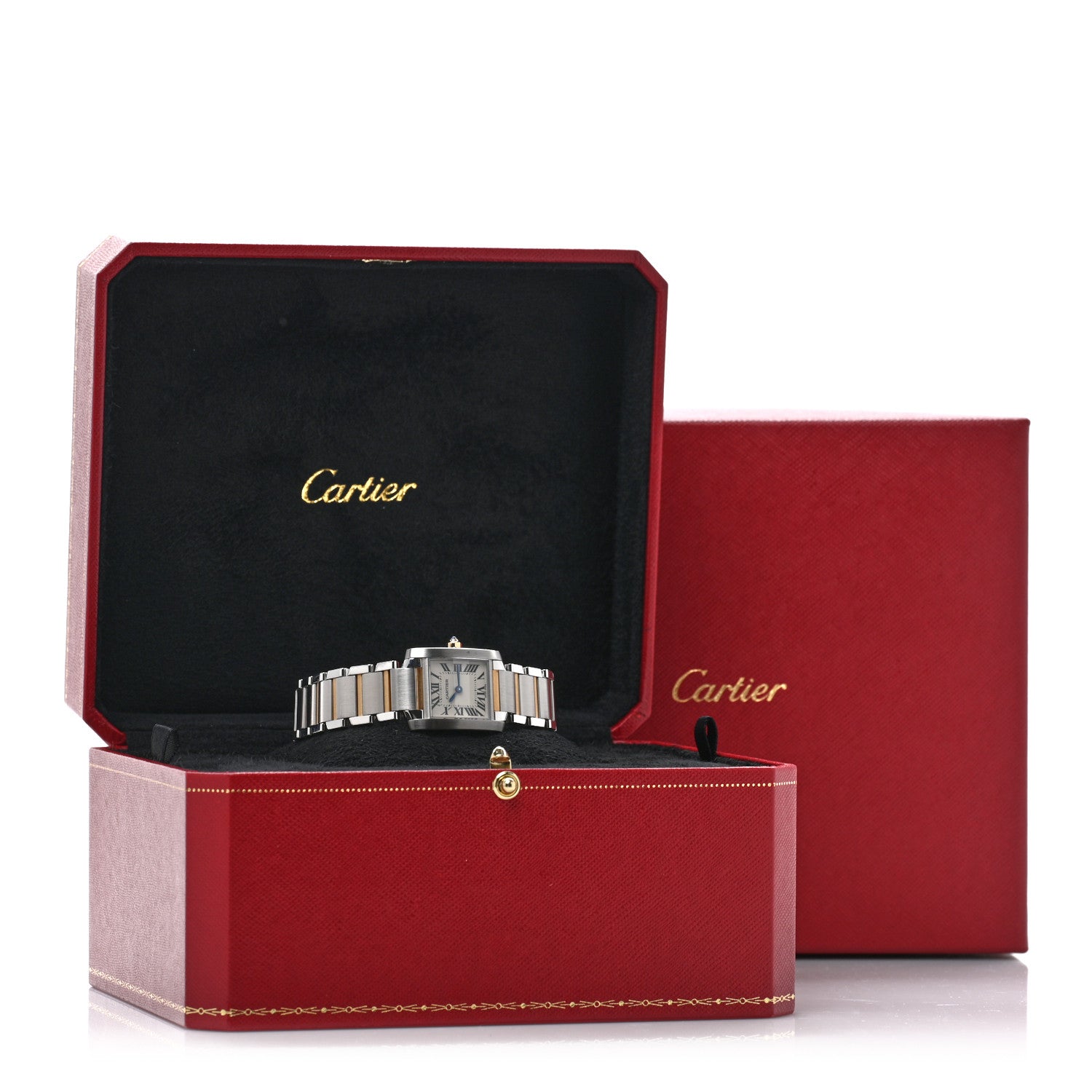 Cartier Stainless Steel 18K Yellow Gold 20mm Tank Francaise Quartz Watch 5 of 5