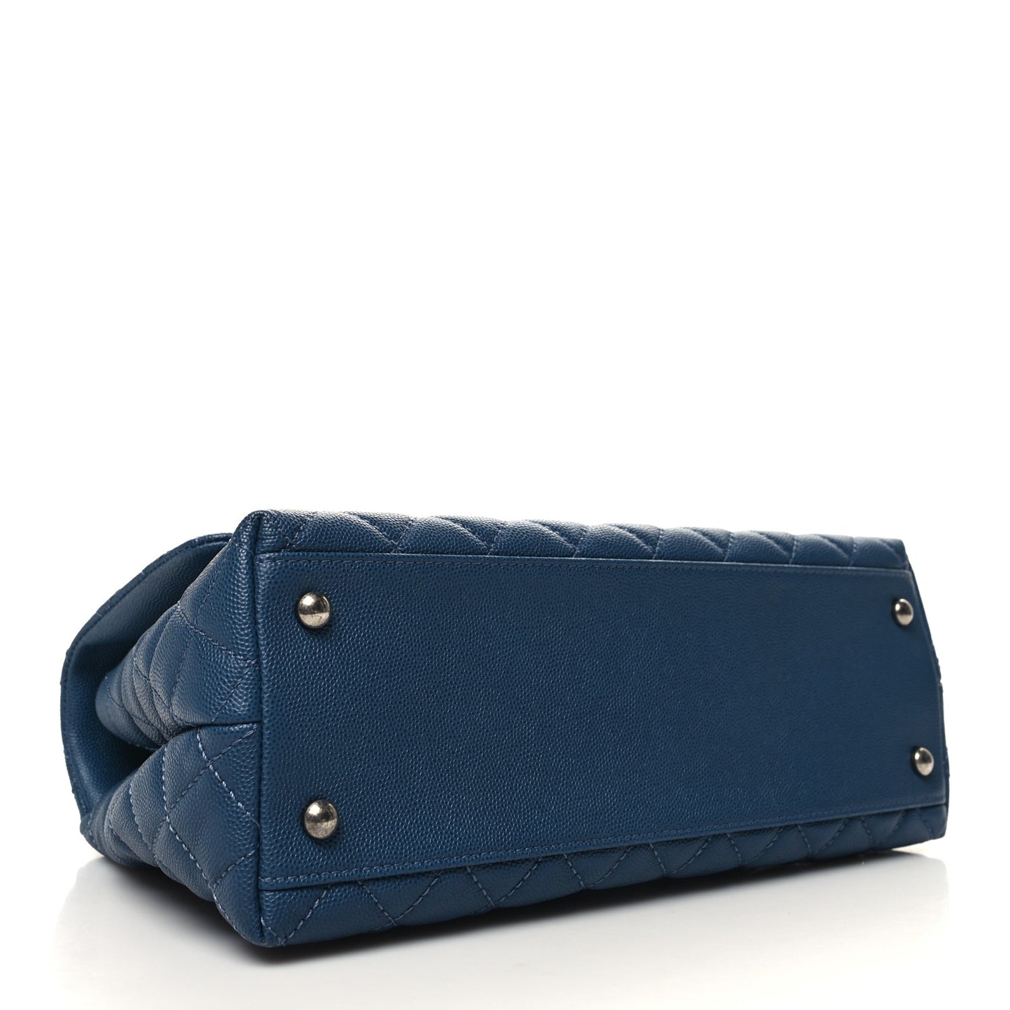 Caviar Quilted Small Coco Handle Flap Blue