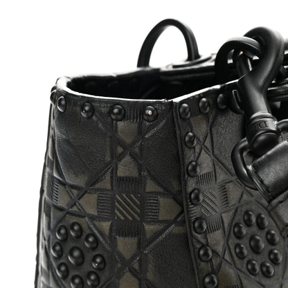 Christian Dior Calfskin Cannage Embossed Studded Medium Supple Lady Dior Black 16 of 16