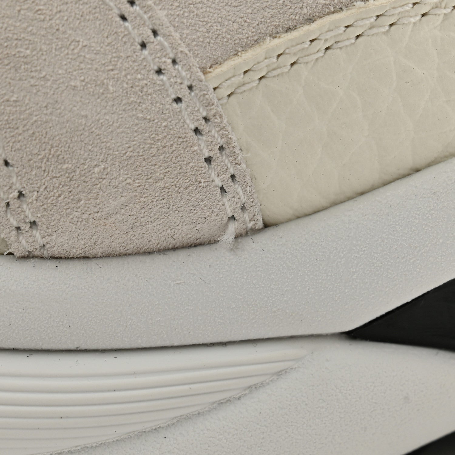 Chanel Mesh Suede Calfskin Grained Calfskin Womens CC Sneakers 36 White Black 10 of 12