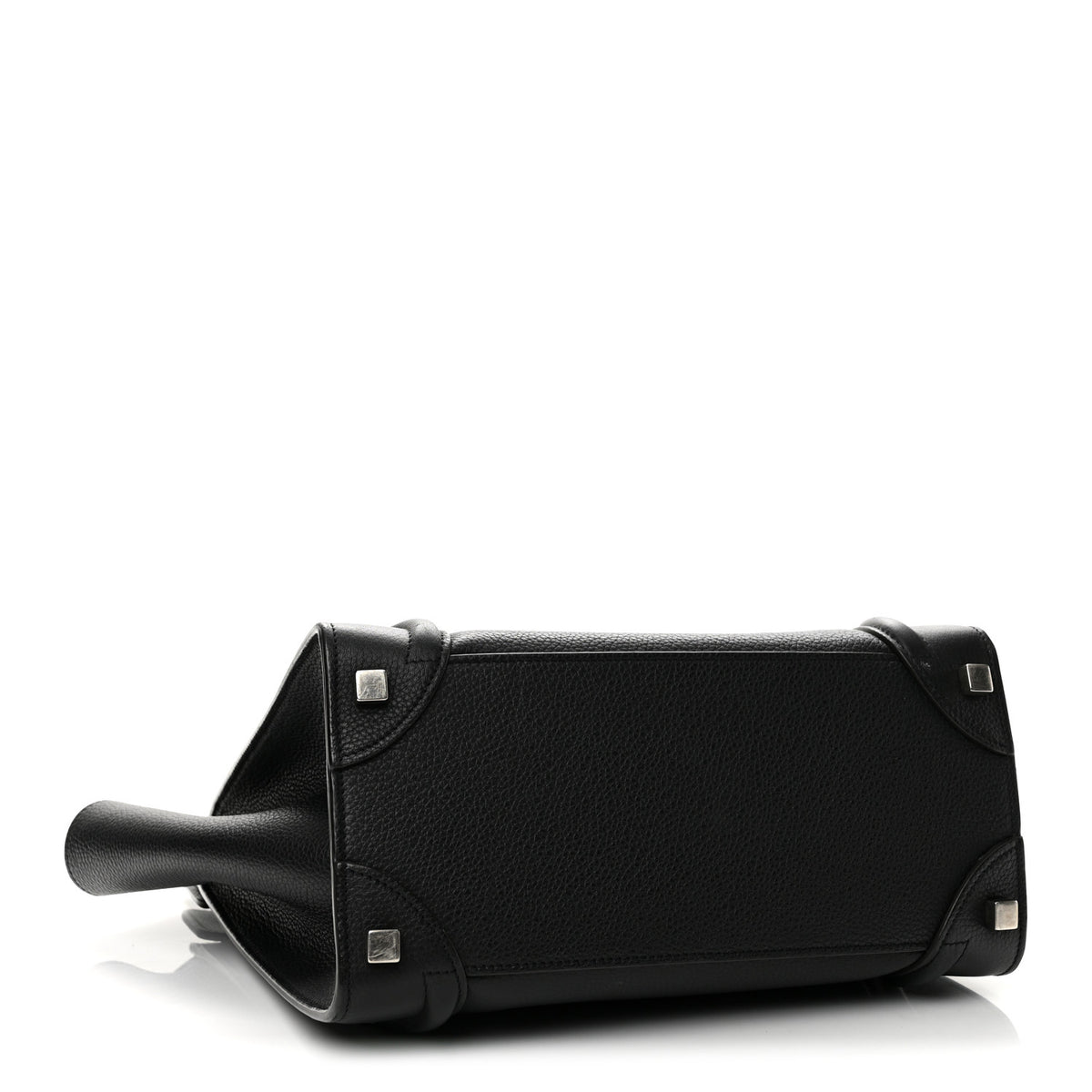 Drummed Calfskin Micro Luggage Black