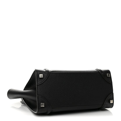 Celine Drummed Calfskin Micro Luggage Black 4 of 12