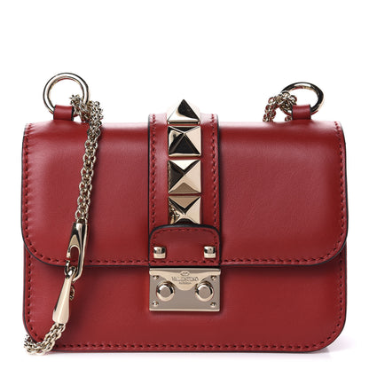 Valentino Garavani Vitello Mini Glam Lock Rockstud Flap Red 1 of 11
