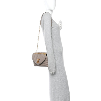 Louis Vuitton Calfskin LV New Wave Chain Bag Taupe 2 of 9