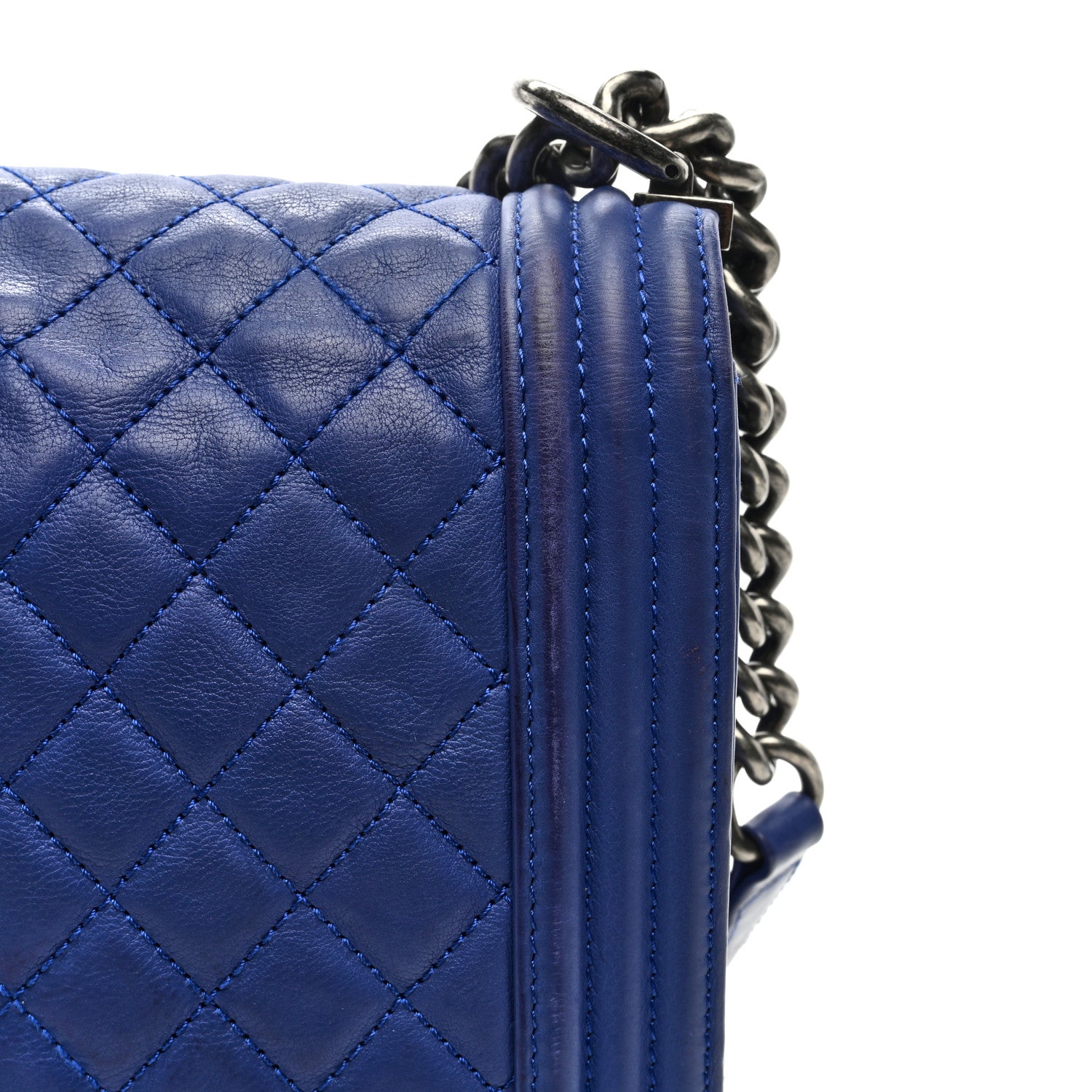 Chanel Calfskin Quilted Large Boy Flap Dark Blue 11 of 11