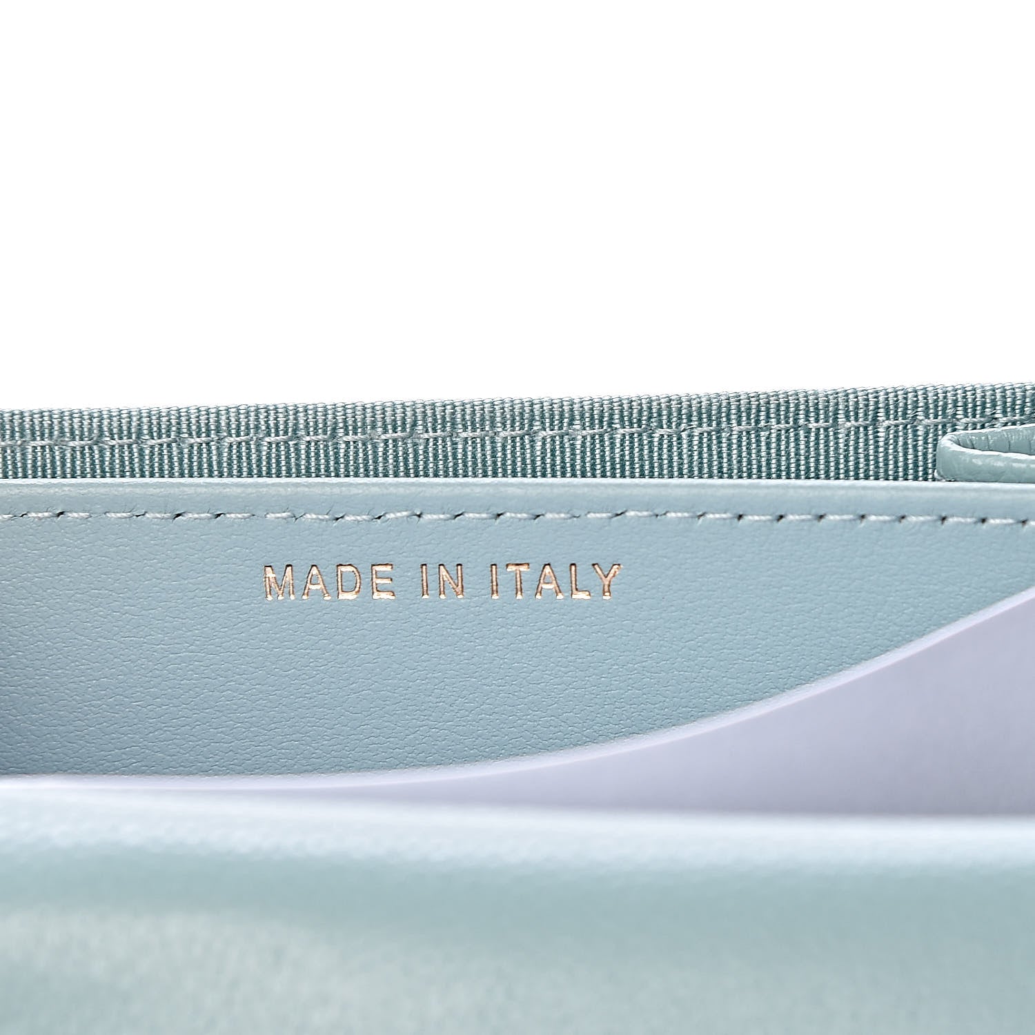 Chanel Caviar Quilted Flap Card Holder Wallet Light Blue 7 of 9