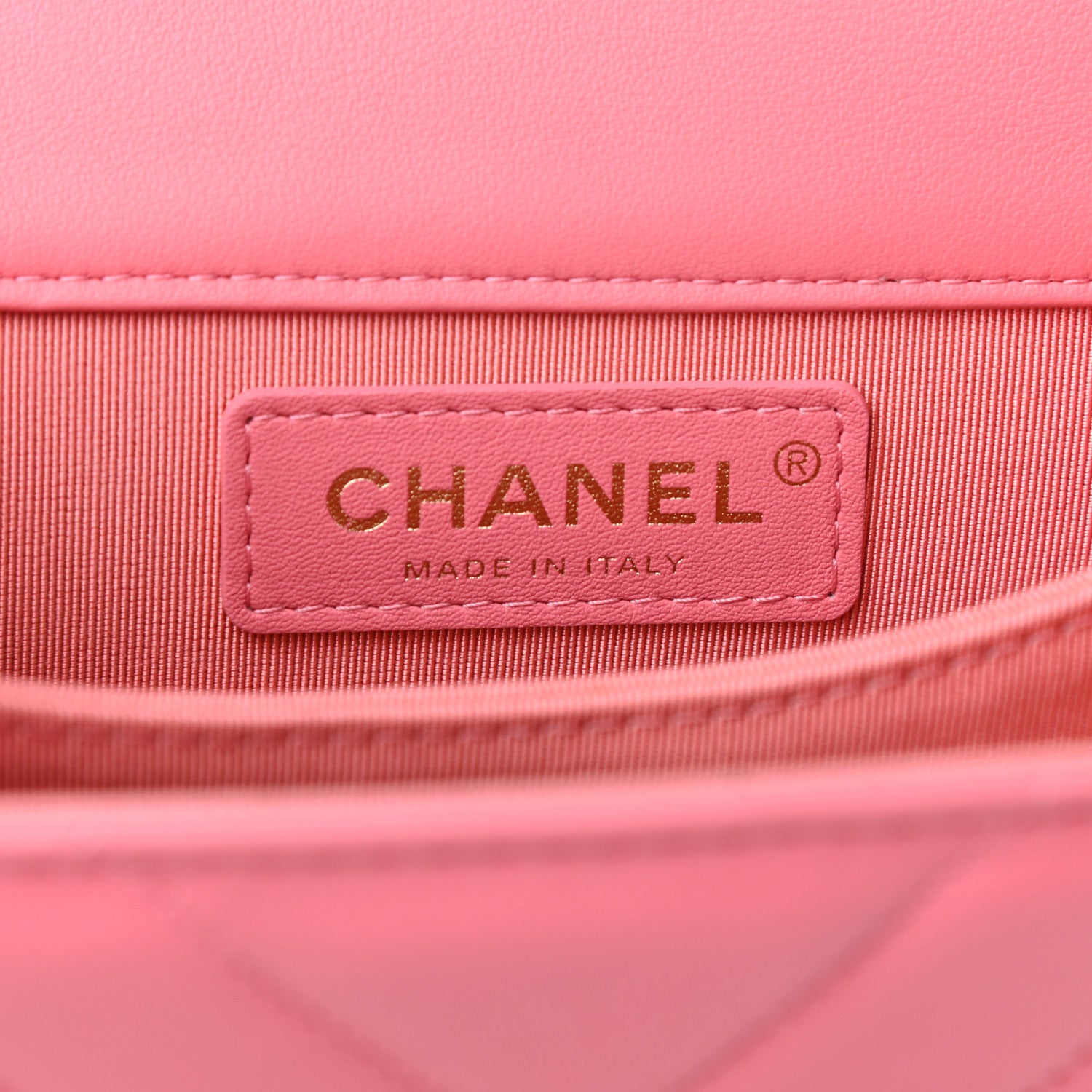Chanel Calfskin Chevron North South Boy Flap Pink 5 of 7