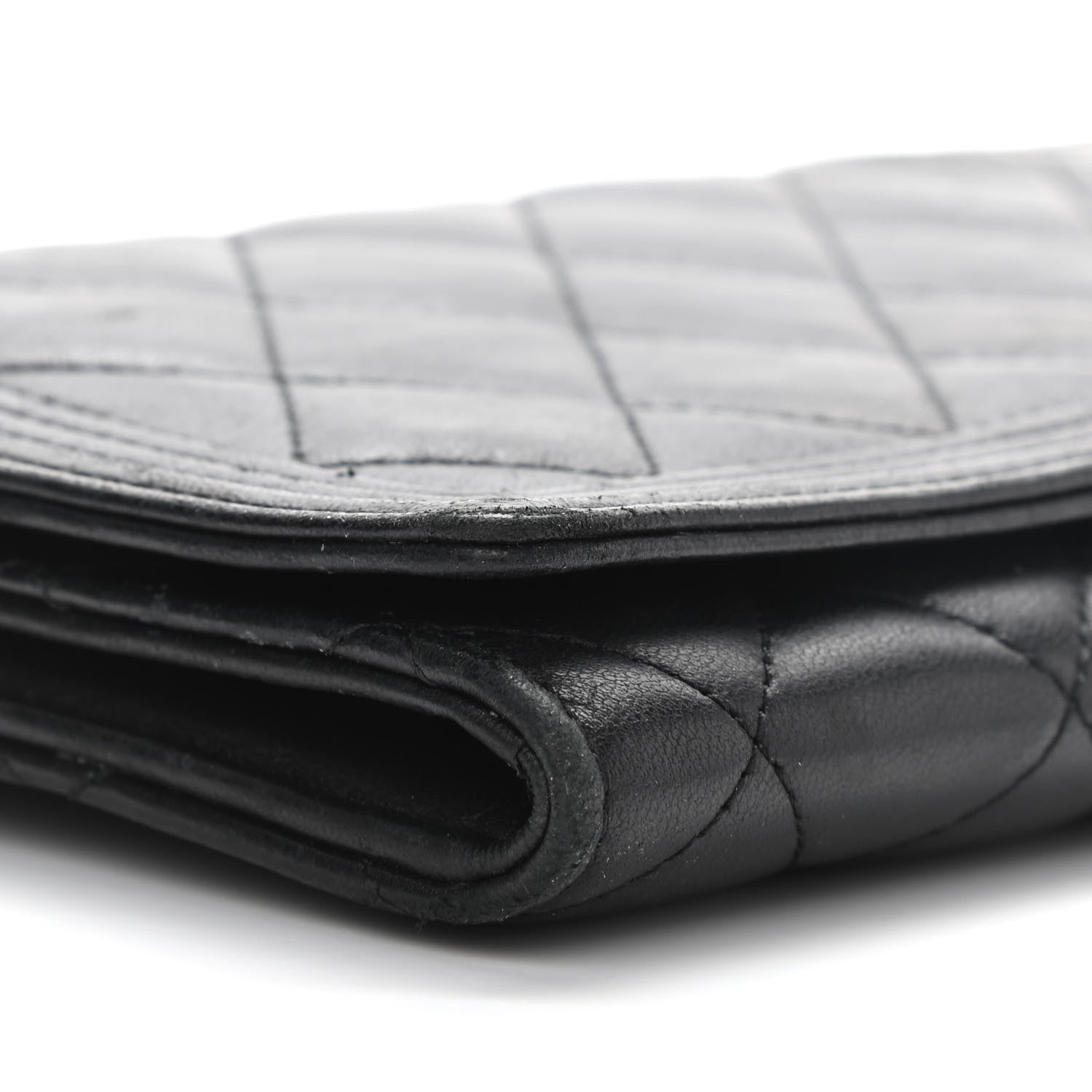 Chanel Lambskin Quilted Boy Wallet On Removable Chain WOC Black 10 of 11