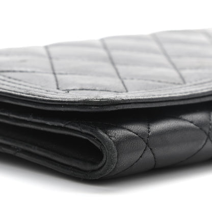 Chanel Lambskin Quilted Boy Wallet On Removable Chain WOC Black 10 of 11