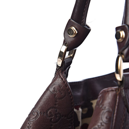 Gucci Guccissima Large D Gold Ring Shoulder Bag Chocolate 9 of 13