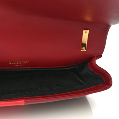 Burberry Lambskin Quilted Small Lola Bag Bright Red Dark Crimson 5 of 10