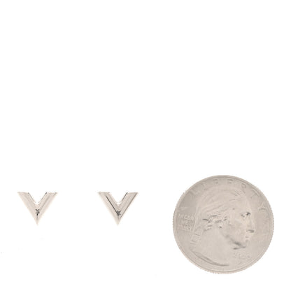 Louis Vuitton Essential V Stud Earrings Silver 2 of 5