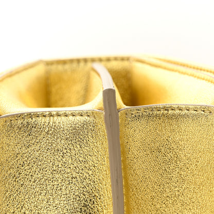 Alexander McQueen Metallic Calfskin Quilted Knuckle Shoulder Bag Gold 18 of 20