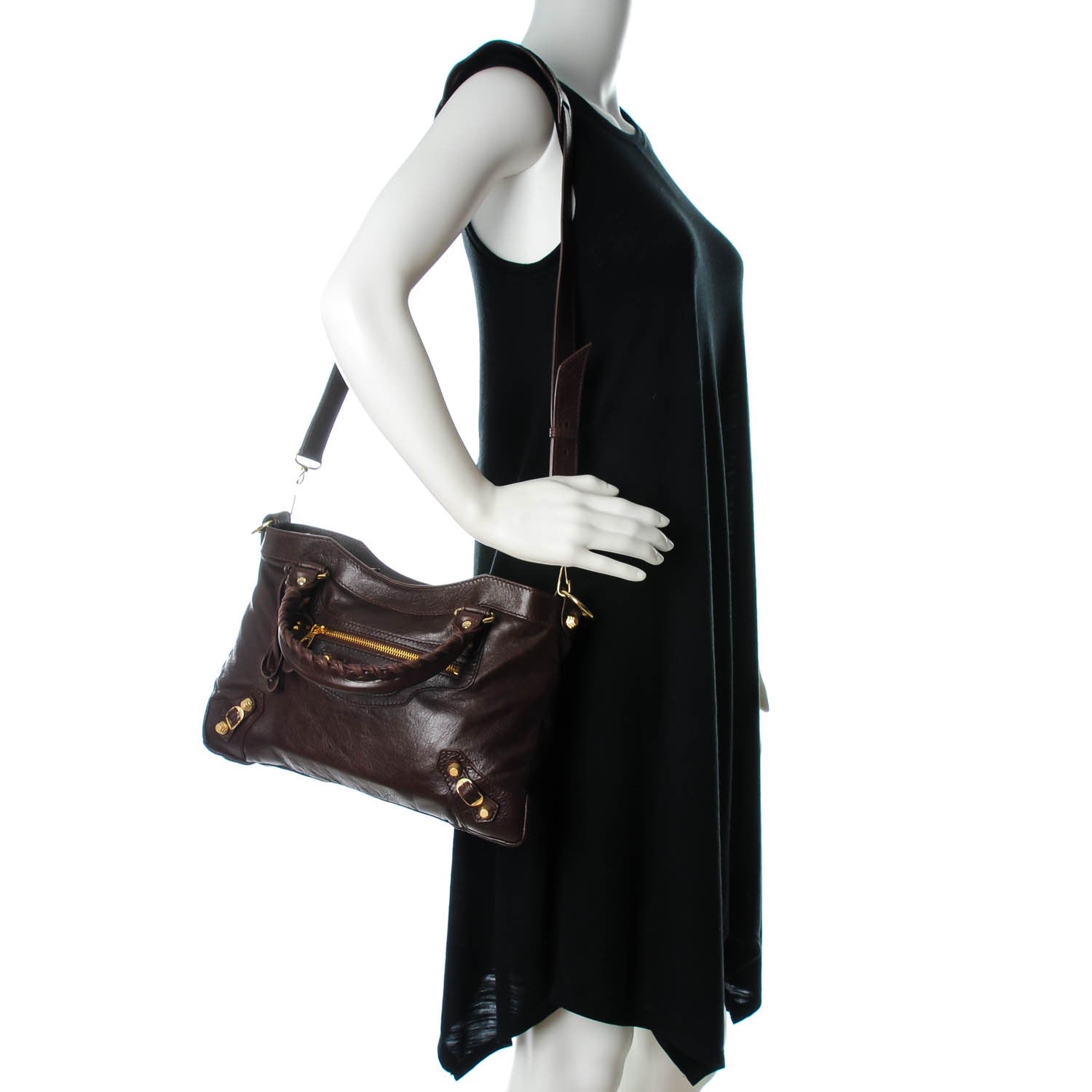 Balenciaga Agneau Giant 12 Gold Hardware Town Cigare Fonce 2 of 7