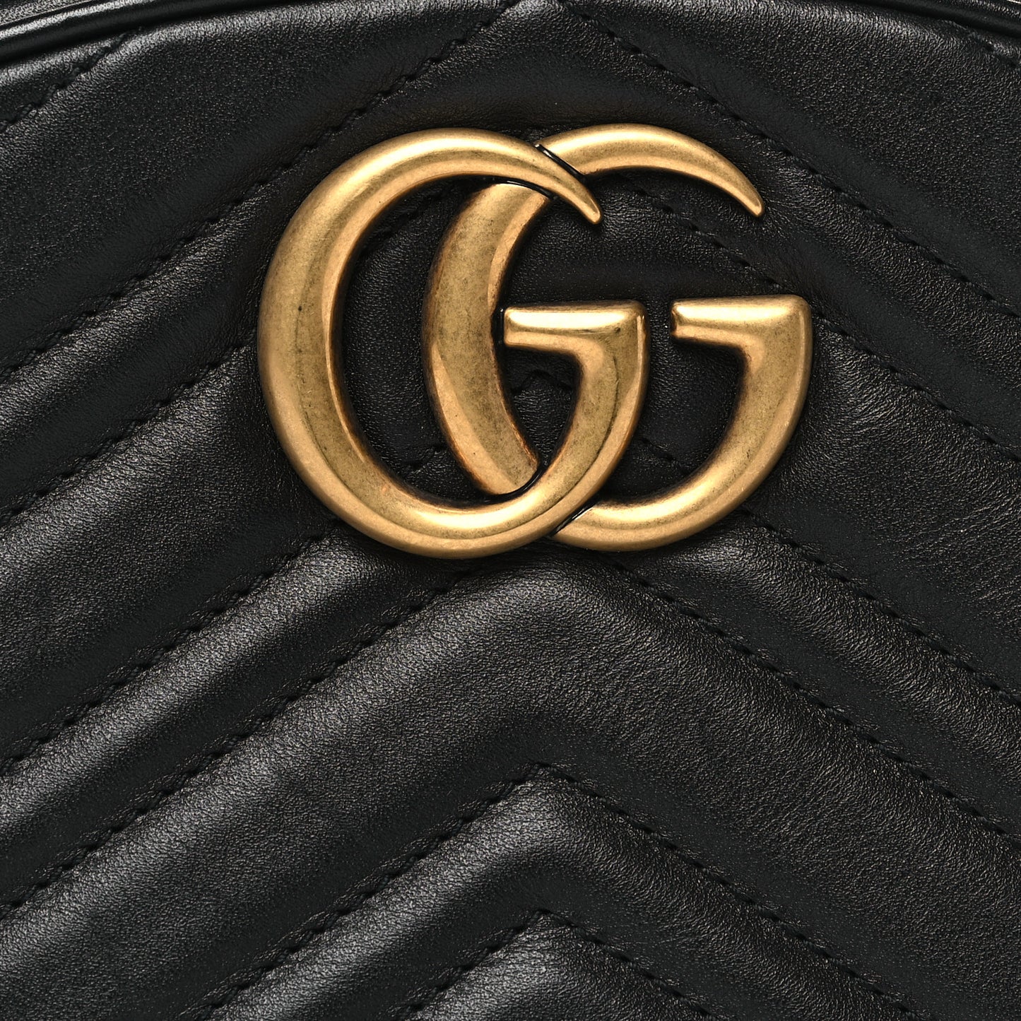 Calfskin Matelasse GG Marmont Belt Bag 85 34 Black