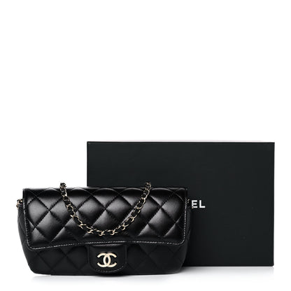 Chanel Lambskin Quilted Glasses Case With Chain Black 13 of 13