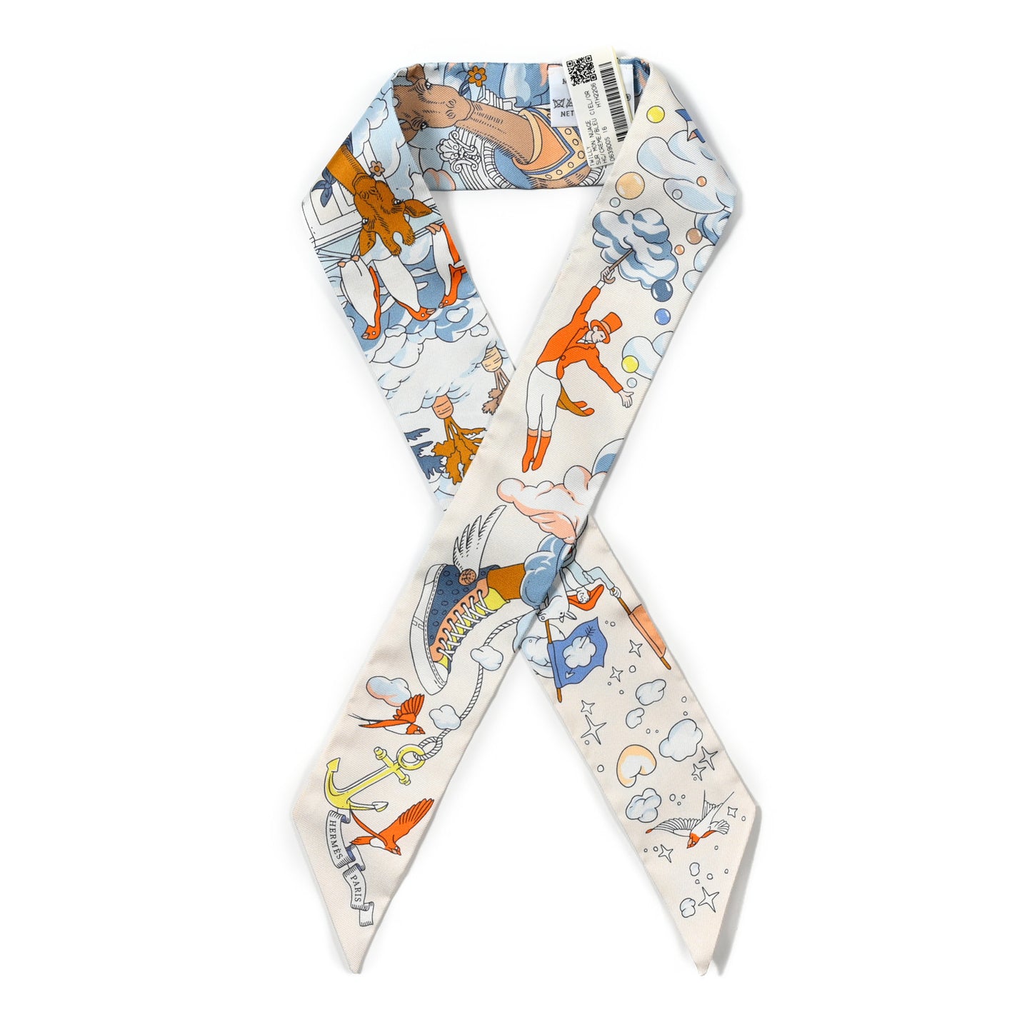 Silk Sur Mon Nuage Twilly Creme Bleu Ciel Orange